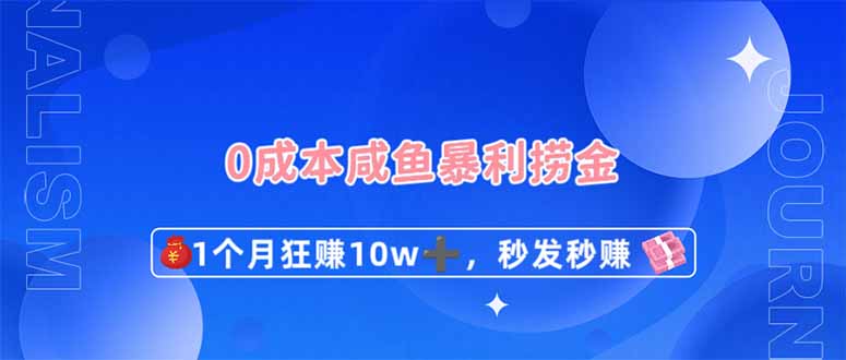 (14257期)0成本闲鱼暴利捞金,1个月狂赚10W+,秒发秒赚新玩法-网创在线