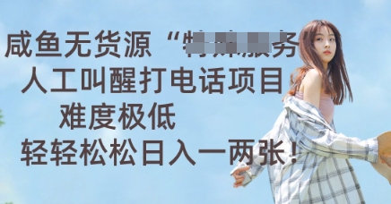 咸鱼无货源人工叫醒打电话项目,难度极低, 轻轻松松日入一两张-网创在线