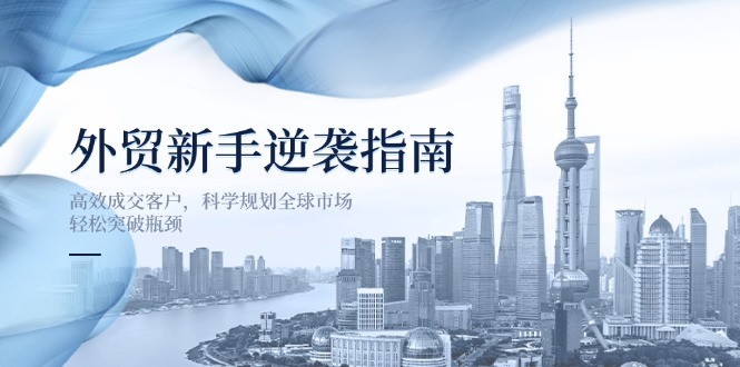 （14201期）外贸新手逆袭指南：高效成交客户，科学规划全球市场，轻松突破瓶颈-网创在线