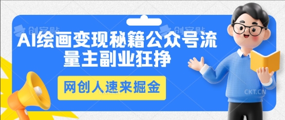 AI绘画变现秘籍:公众号流量主副业狂挣,网创人速来掘金-网创在线