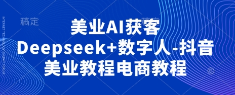 美业AI获客Deepseek+数字人-抖音美业教程电商教程-网创在线