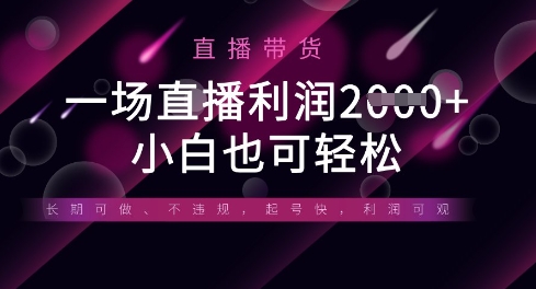 半无人直播带货，一场利润数张，适合所有平台玩法，小白也可轻松-网创在线